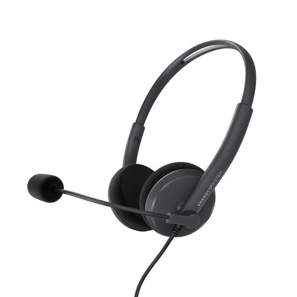Energy Sistem Auriculares Office 2 - Pc/Mac/Smartphone Compatible - 3.5Mm Plug - Microfono Con Brazo Retractil - Color Negro