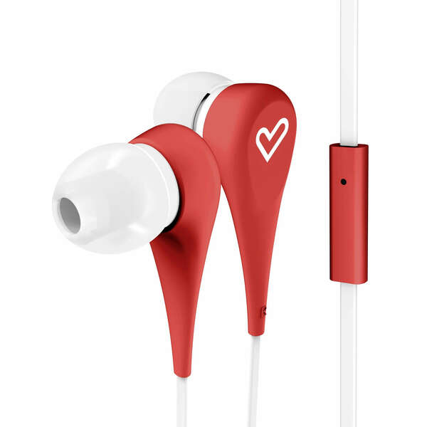 Energy Sistem Auriculares Style 1+ - Microfono - Control De Conversacion - Cable Plano - Color Rojo