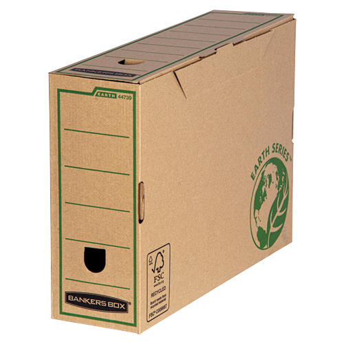 Bankers Box Caja De Archivo Tamaño A4 - Fabricada En Carton Reciclado - Certificacion Fsc - Compatible Con Contenedores Earth Series