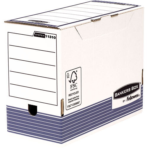 Bankers Box Caja De Archivos Tamaño A4 Fastfold - Montaje Automatico - Certificacion Fsc - Dimensiones Internas 26X15X31.50Cm - Dimensiones Externas 26.50X15.80X32.70Cm - Lomo De 150Mm