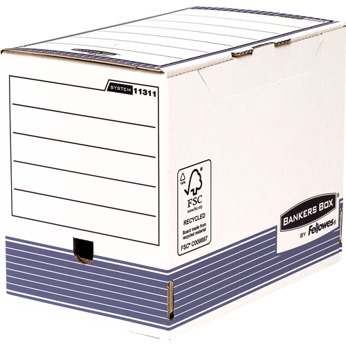 Bankers Box Caja De Archivos Tamaño A4 Fastfold - Montaje Automatico - Certificacion Fsc - Dimensiones Internas 26X20X31.50Cm - Dimensiones Externas 26.50X20.60X32.70Cm - Lomo De 200Mm
