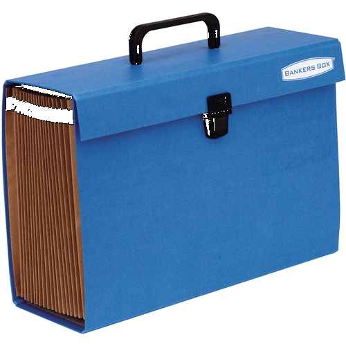 Fellowes Bankers Box Maletin Clasificador Acordeon - 19 Secciones Organizadoras - Estructura Plastificada - Cierre De Seguridad Con Clik - Incluye Hoja Con Etiquetas