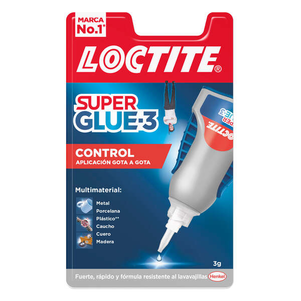 Loctite Superglue-3 Control Bl 3Gr - Adhesivo Extrafuerte - Resistente Al Agua - Transparente Y Duradero