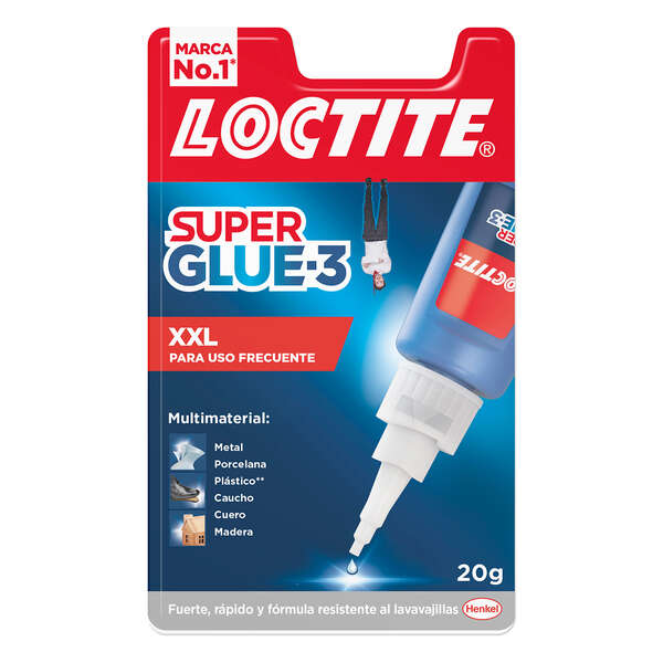 Loctite Superglue-3 Xxl 20Gr - Adhesivo Universal Instantaneo - Transparente Y Secado Rapido - Resistente Al Agua Y Temperaturas Extremas