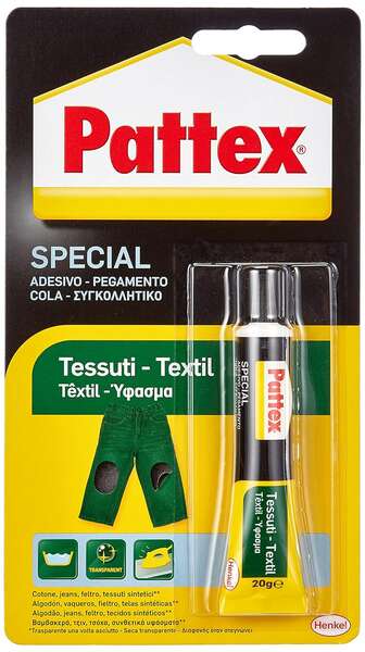 Pattex Pegamento Transparente Especial Textil 20Gr - Resistente A Lavados Y Planchado - Para Todo Tipo De Tejidos