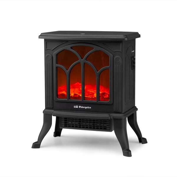 Orbegozo Cm 9020 Chimenea Electrica Elegance - Efecto Fuego Real - Calefactor Ceramico - Termostato Regulable - Diseño Tradicional