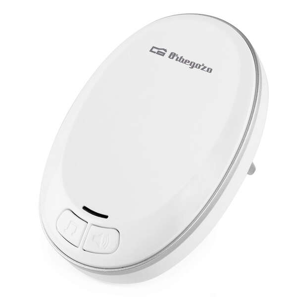 Orbegozo Dob 3000 Timbre Inalambrico Inteligente - Facil Instalacion Sin Herramientas - 36 Melodias Y 4 Niveles De Volumen - Alcance De 30 Metros - Luz Led Avisadora