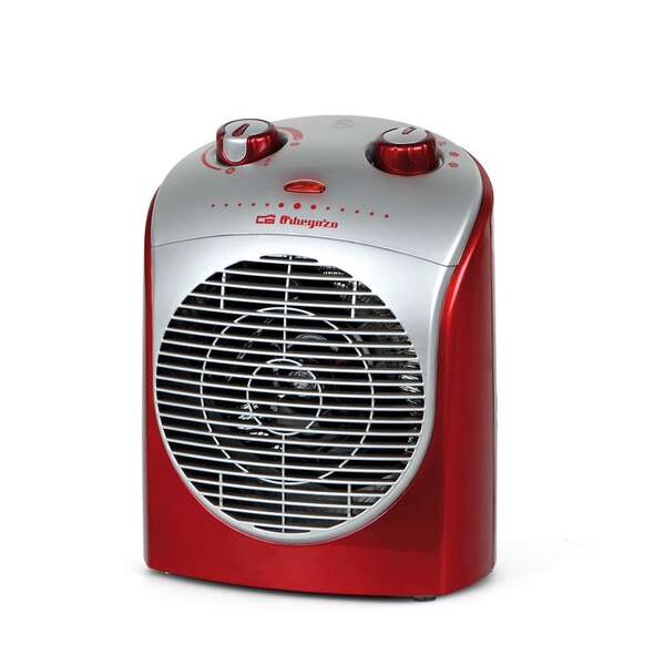 Orbegozo Fh 5026 Calefactor Confort Rojo - Potencia De 2200W - Proteccion Contra Sobrecalentamiento - Funcion De Oscilacion De 90° - Control Ajustable De Temperatura - Seguridad Antivuelco