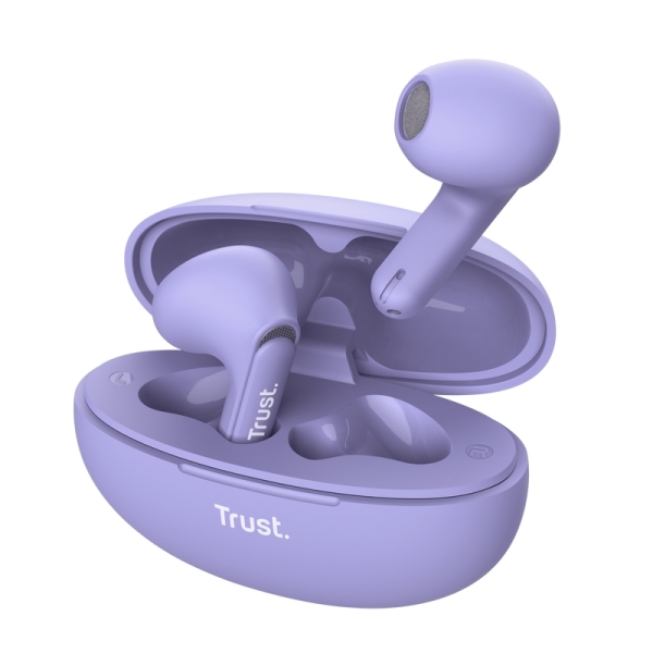 Trust Auriculares Inalambricos Yavi - Inalambricos, Bluetooth - Enc - Color Morado