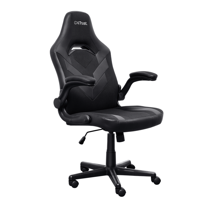 Trust Gxt 703 Riye Silla Gaming - Reposabrazos - Ruedas De Nylon - Piston De Gas Clase 4 - Base Metal - Peso Max. 140Kg - Color Negro