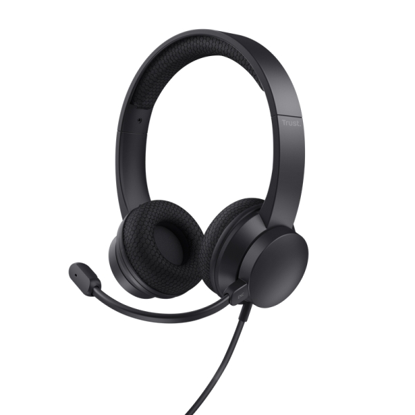 Trust Auriculares Usb Supraaurales Con Microfono - Cancelacion De Ruido - Diadema Ajustable - Conexion Usb Y Usb-C