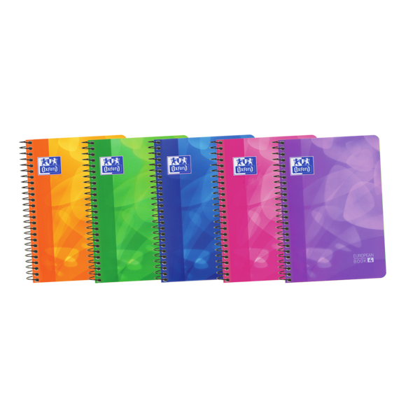 Oxford School Lagoon 8º Europeanbook - Tapa De Plastico Resistente - Cuaderno De 120 Hojas - Formato 4 5X5 - Colores Surtidos