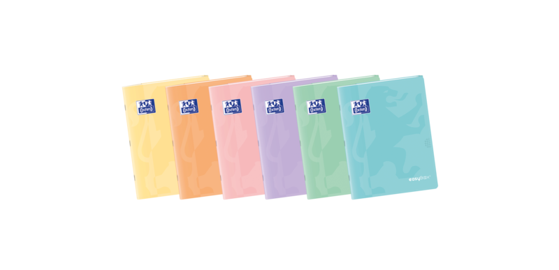 Oxford Easybook A5 Libreta Grapada - Tapa De Plastico Resistente - 48 Hojas Con Margen - Diseño Pastel 4X4 - Ideal Para Tomar Apuntes Y Organizar Tus Ideas
