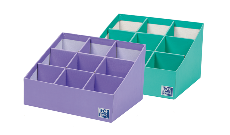 Oxford Portabolis Escalado 3X3 - Practico Organizador De Notas Adhesivas - Escala De Colores Para Priorizar Tareas - Ideal Para Planificar Y Recordar Tareas