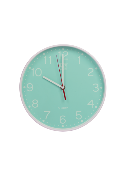 Oxford Reloj De Pared Silencioso Para Escritorio Calm 25Cm - Diseño Moderno Y Elegante - Funcionamiento Silencioso - Tamaño Compacto De 25Cm - Color Icemint