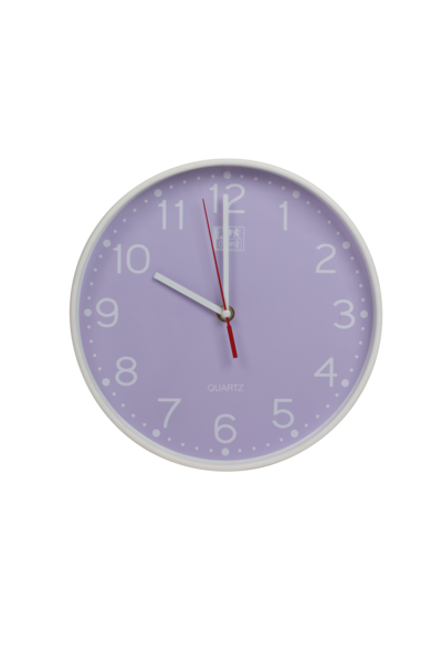 Oxford Reloj De Pared Silencioso Para Escritorio Calm 25Cm - Diseño Elegante Y Minimalista - Funcionamiento Silencioso - Tamaño Compacto De 25Cm - Color Lavanda