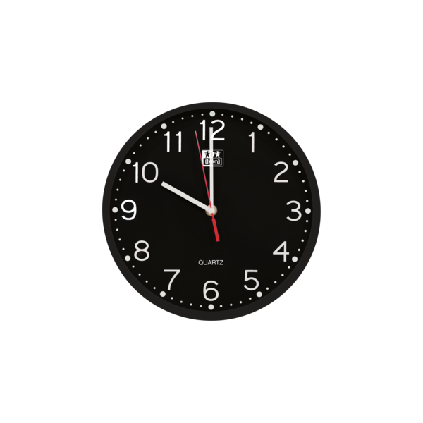 Oxford Reloj De Pared Silencioso Para Escritorio Calm 25Cm - Diseño Elegante Y Minimalista - Funcionamiento Silencioso - Tamaño Compacto De 25Cm - Color Negro