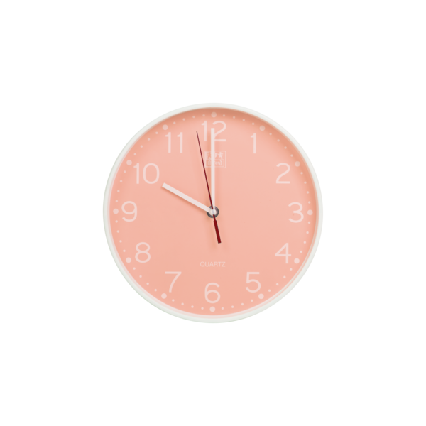 Oxford Reloj De Pared Silencioso Para Escritorio Calm 25Cm - Diseño Moderno Y Elegante - Funcionamiento Silencioso - Tamaño Compacto De 25Cm - Color Peach