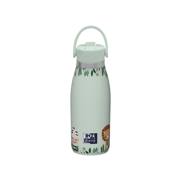 Oxford Runbott Kids Botella Termo 35Cl - Recubrimiento Ceramico Interior - Capacidad De 35Cl - Diseño En Verde - Ideal Para Niños