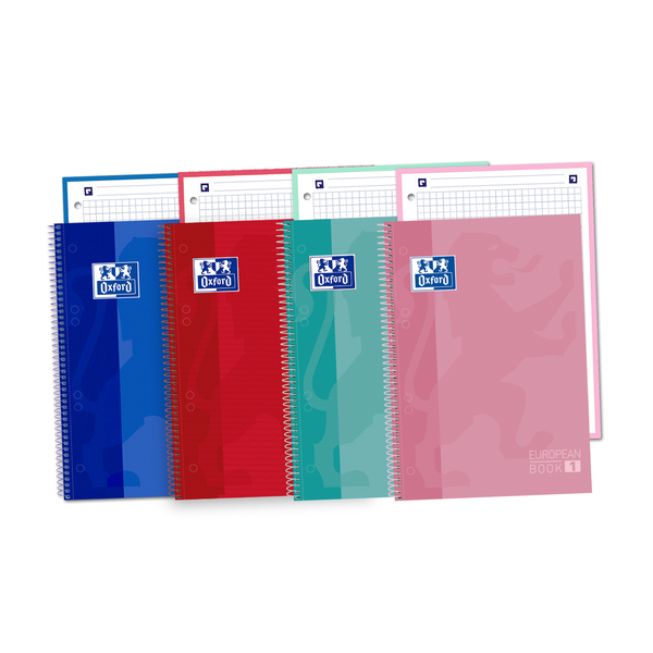 Oxford School Classic A5+ Europeanbook - Tapa Extradura Resistente - Cuaderno Con 80 Hojas - Colores Surtidos