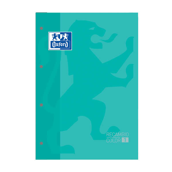 Oxford School Classic Cuaderno De Recambio - Tamaño A4 - Tapa Blanda - Encolado - Cuadricula 5X5 - 80 Hojas - Color Ice Mint