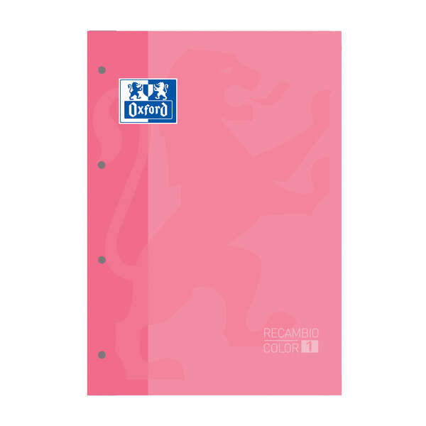 Oxford School Classic Cuaderno De Recambio - Tamaño A4 - Tapa Blanda - Encolado - Cuadricula 5X5 - 80 Hojas - Color Rosa Chicle