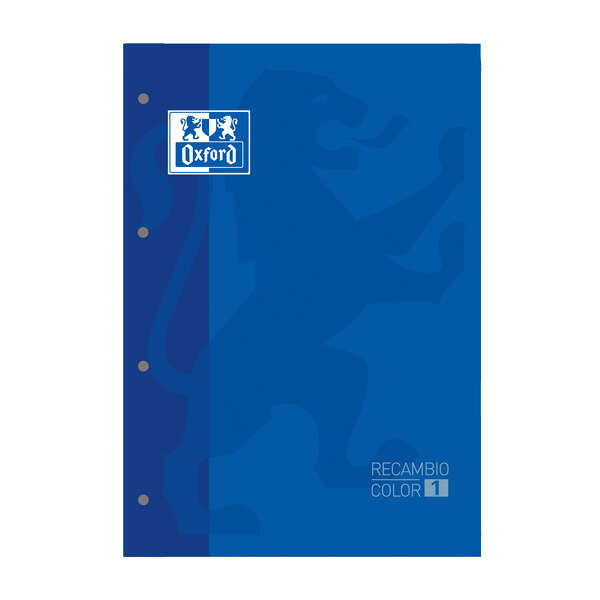 Oxford School Classic Cuaderno De Recambio A4 - Tapa Blanda - Encolado - 80 Hojas - Cuadricula 5X5 - Color Azul Marino