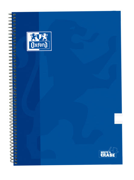 Oxford School Classic Cuaderno Espiral Tapa Extradura Write&Erase - Pauta 2.5Mm Con Margen - 80 Hojas - Color Azul Marino
