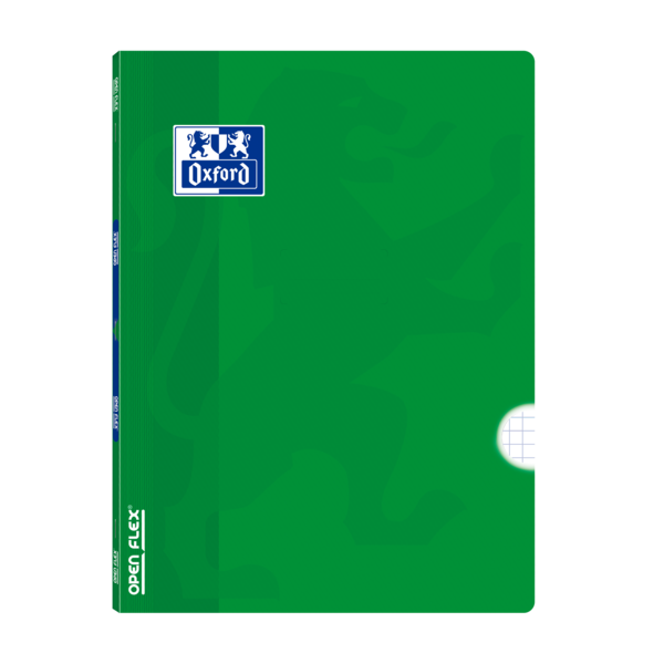 Oxford School Classic Openflex A4 - Tapa De Plastico Resistente - Libreta Grapada 4X4 Con Margen - 48 Hojas De Papel De Alta Calidad - Color Verde