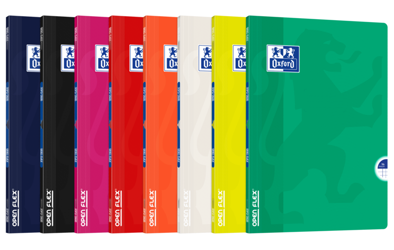 Oxford School Classic Openflex A4 - Tapa De Plastico Resistente - Libreta Grapada 5X5 Con Margen - 48 Hojas De Papel De Alta Calidad - Colores Surtidos