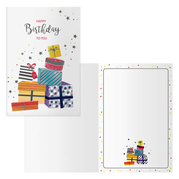 Dohe Tarjeta De Felicitacion De Cumpleaños - 11.5X17Cm - Impresion A Todo Color - Estampaciones Con Pelicula De Color - Estampacion En Seco - Papel Offset Blanco De 300Gr - Incluye Sobre De Color