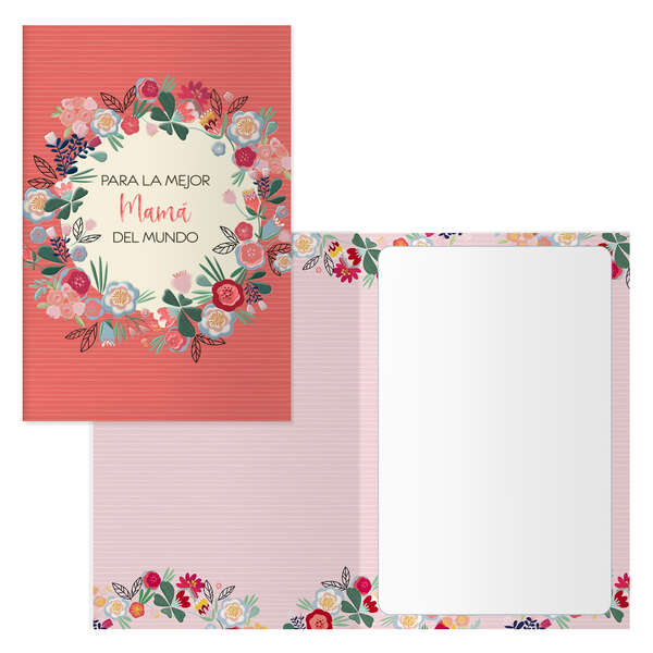 Dohe Tarjeta De Felicitacion Para Madres - 11.5X17Cm - Impresion A Todo Color - Estampaciones Con Pelicula De Color - Estampacion En Seco - Papel Offset Blanco De 300Gr - Incluye Sobre De Color