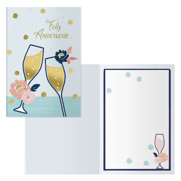 Dohe Tarjeta De Felicitacion Para Parejas - 11.5X17Cm - Impresas A Todo Color - Estampaciones Con Pelicula De Color - Estampacion En Seco - Papel Offset Blanco De 300Gr - Incluye Sobre De Color