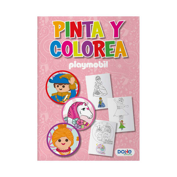 Dohe Libro De Colorear Playmobil Princess - Cubierta De Cartulina De 350Gr - Interior De 30 Hojas De 120Gr - Ideal Para Lapices De Colores Y Pinturas De Cera