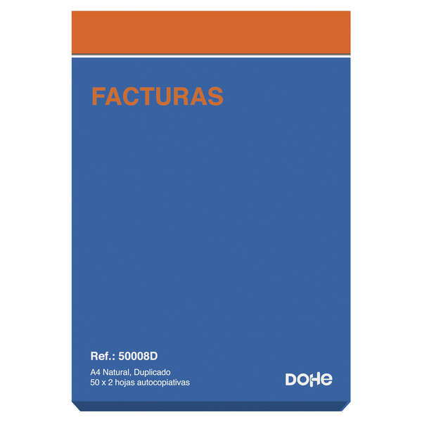 Dohe Talonario Facturas - 100 Hojas - Papel Autocopiativo - Tamaño A4