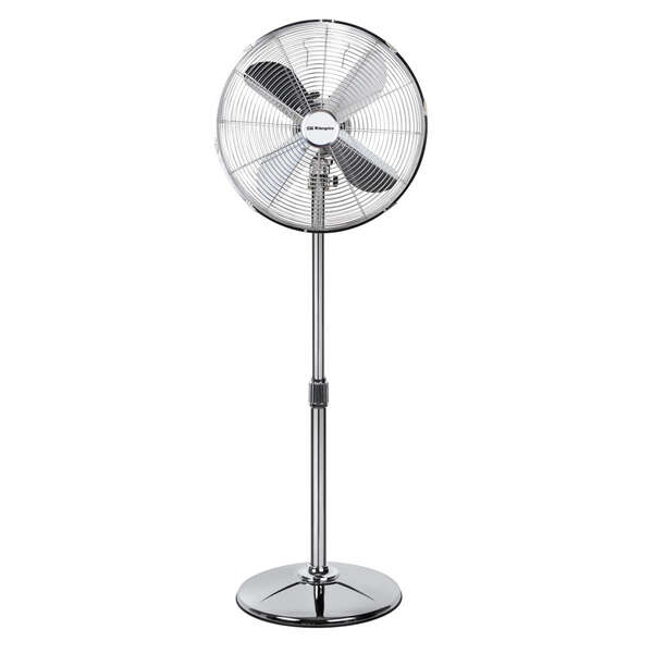 Orbegozo Sf 3345 Ventilador De Pie Clasico - Potente Y Economico - 3 Velocidades De Ventilacion - Altura Regulable - Diseño Cromado