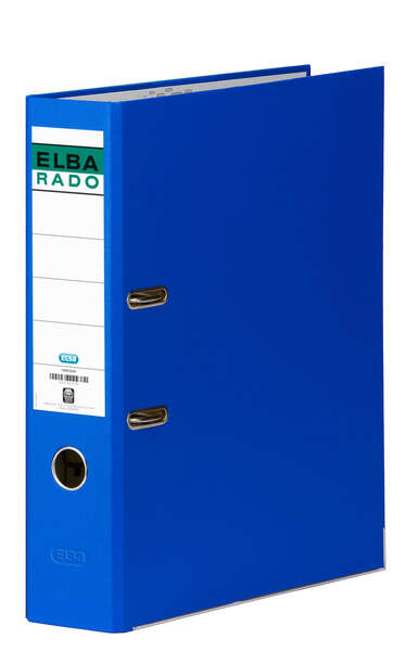 Elba Chic Archivador Tamaño A4 - Lomo De 80Mm - Con Palanca Y Rado - Forrado Exterior Pvc - Color Azul
