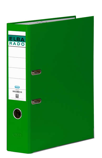 Elba Chic Archivador Tamaño Folio - Lomo De 80Mm - Con Palanca Y Rado - Forrado Exterior Pvc - Color Verde