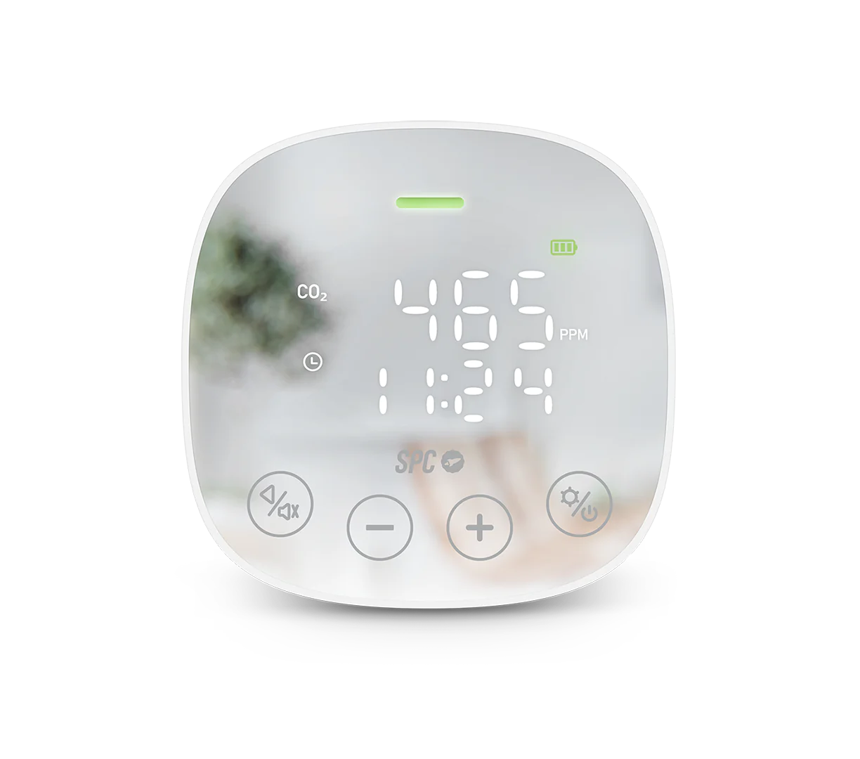 Spc Co2 Air Quality Medidor De Co2 Con Alarma Visual Y Sonora - Tambien Registra Temperatura Y Humedad - Pantalla Led