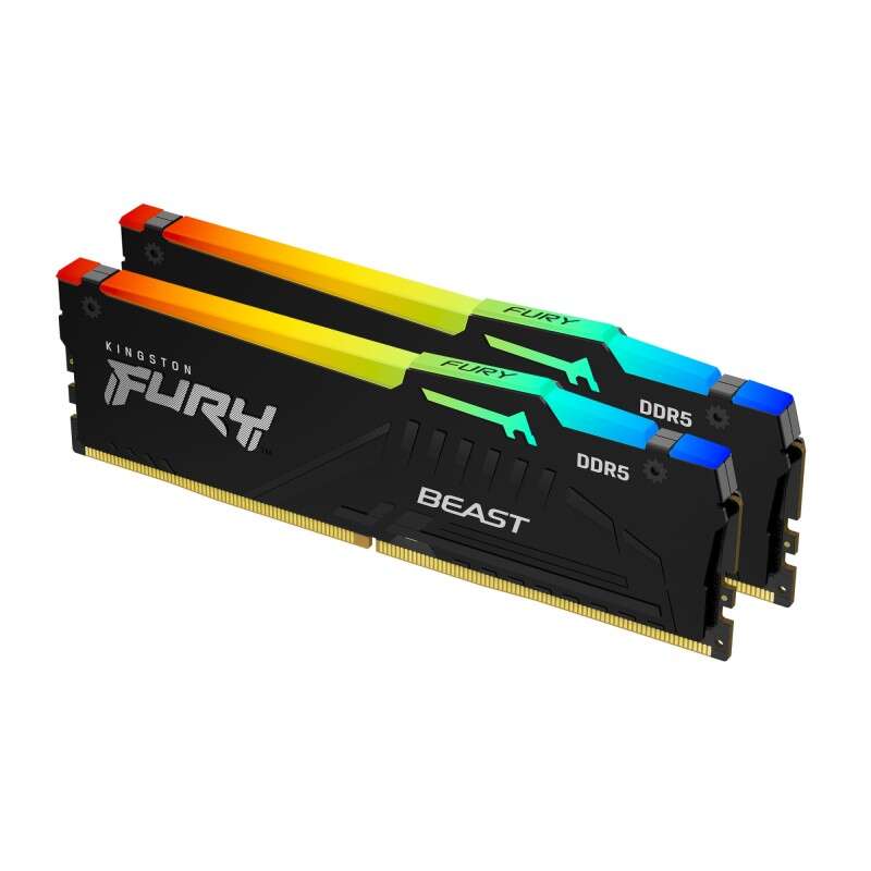 Kingston Fury Beast Rgb Memoria Ram Ddr5 6000Mt/S 32Gb (2X16Gb) Cl30 Dimm