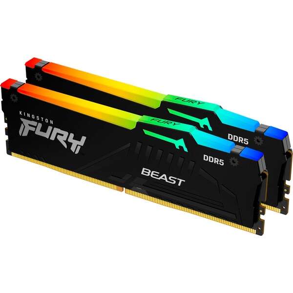 Kingston Fury Beast Rgb Expo Memoria Ram Ddr5 6000Mt/S 32Gb (2X16Gb) Cl30 Dimm