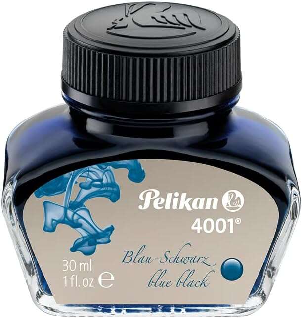 Pelikan Tinta 4001 No.78 - Frasco 30Ml - Asegura El Perfecto Funcionamiento De La Estilografica - Color Azul/Negro