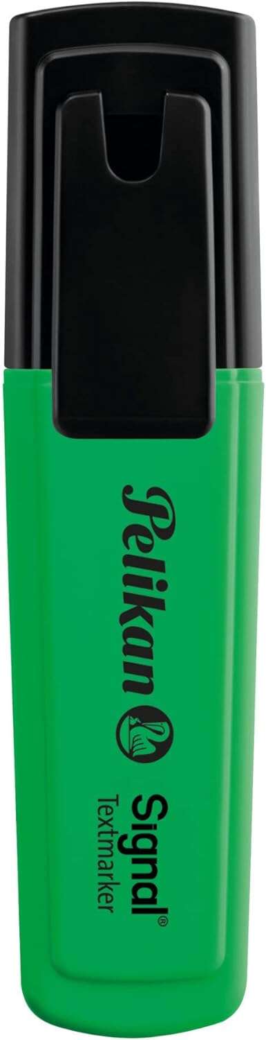 Pelikan Subrayador Textmarker Signal - Punta Biselada De 2.0Mm - Tinta De Secado Rapido - Ideal Para Resaltar Texto - Color Verde Fluorescente