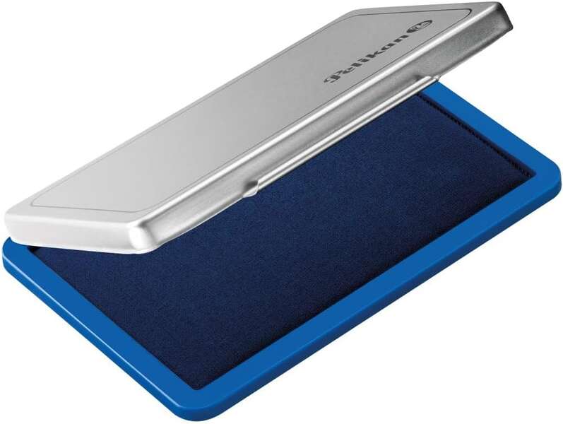 Pelikan Tampon Pelikan N.2 7X11Cm - Ideal Para Sellos De Tamaño Mediano - Tinta De Alta Calidad - Facil De Recargar - Color Azul