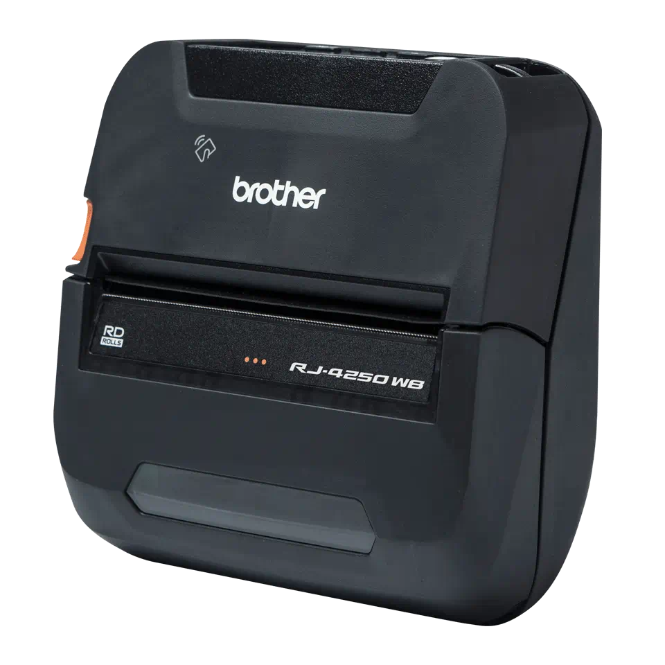 Brother Rj-4250Wb Pack De Impresora Termica Portatil De Etiquetas Y Tickets + Bateria Pabt006 Wifi, Bluetooth, Usb - Resolucion 203Ppp - Velocidad 127Mms - Color Negro