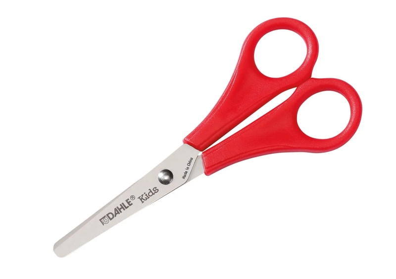 Dahle 54626 Kids Tijeras Infantiles 13Cm - Puntas Redondeadas - Acero Inoxidable - Color Rojo