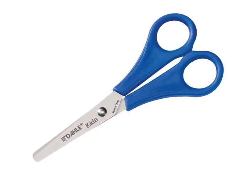 Dahle 54626 Kids Tijeras Infantiles 13Cm - Puntas Redondeadas - Acero Inoxidable - Color Azul