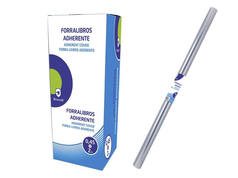 Bismark Forralibros Adherente Pvc - Forro De Plastico Adherente - Ideal Para Forrar Libros Sin Dañar Las Portadas - Color Transparente