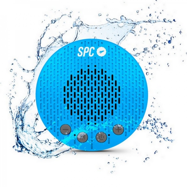 Spc Splash 2 Altavoz Bluetooth Para Ducha 5W - Ventosa De Sujeccion - Microfono Incorporado - Autonomia Hasta 4H - Color Azul
