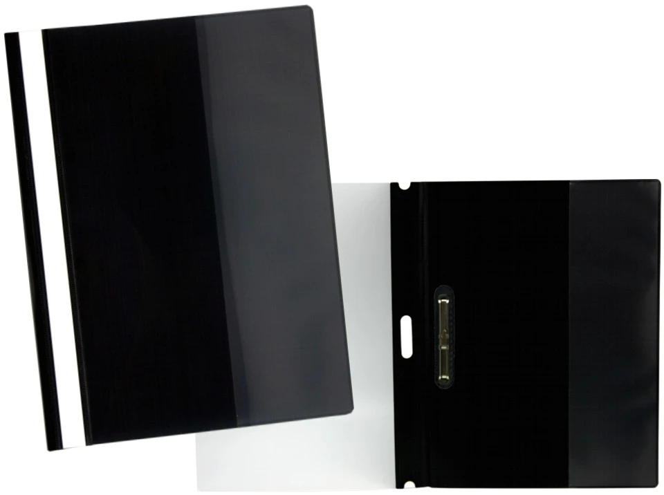 Yes Dossier Con Fastener - Capacidad 30 Hojas A4 - Polipropileno Transparente - Color Negro